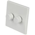 LED Compatible Curved Edge Dimmer 2 Gang