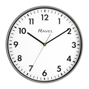 RAVEL 30cm Kitchen Wall Clock Grey