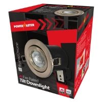 POWERMASTER Fire Rated Tilt Downlight - B/CHROME