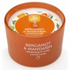 PAN AROMA 85G Coloured Jar Candle - Bergamot & Mandarin