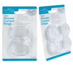 ASHLEY 12 Pack Shower Rings