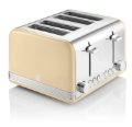 SWAN 4 Slice Retro Cream Toaster