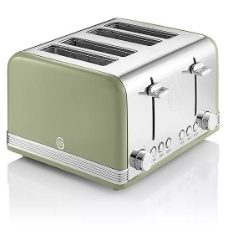 SWAN 4 Slice Retro Green Toaster