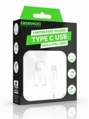 DAEWOO 1m USB-A to USB-C 2.1A Fast Charge Cable