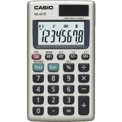 Casio Pocket Calculator with Tax Conversions HS85TE-SK