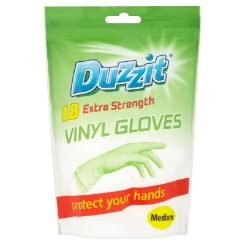 DUZZIT 10 Pack Medium Vinyl Gloves