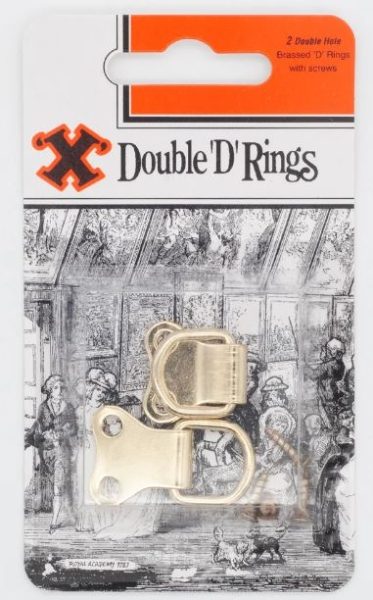 X Double D Rings Brassed