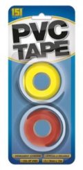 151 PVC Tape (Coloured) 2pk 2x15m