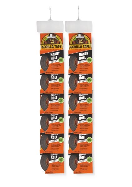 GORILLA 9m Handy Roll Clip Strip Display Of 12