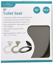 ASHLEY 18" Toilet Seat - Grey