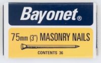 BAYONET 75mm Masonry Nails 36's