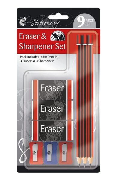 CHILTERN STATIONARY Pencil, Eraser & Sharpener Set