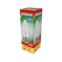 EVEREADY LED Candle 806lm Warm White E27 10,000Hrs