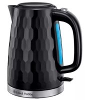 RUSSELL HOBBS 1.7L Textured Kettle Honeycomb 3KW - BLACK