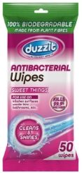 DUZZIT Biodegradable Anti-Bac Sweet Things Wipes 50 Pack