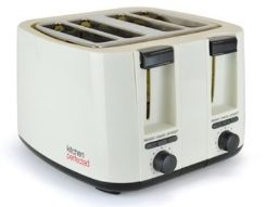 KitchenPerfected 4 Slice Dual Slot Cream Toaster