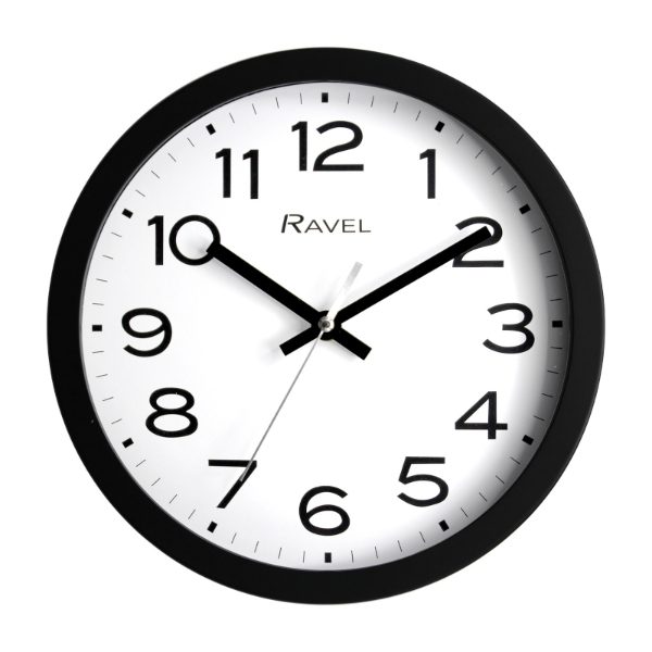 RAVEL 25cm Kitchen Wall Clock Black