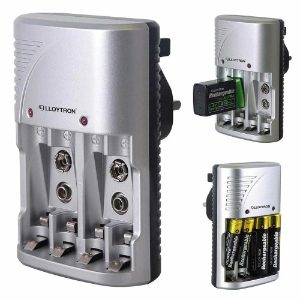 LLOYTRON Compact AA/AAA+9v Battery Charger