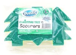 DUZZIT Christmas Tree Scourer 3 Pack