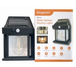 KINGAVON Black Solar Sensor Security Light