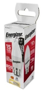 ENERGIZER LED CANDLE 806LM OPAL B22 BOX 2700k