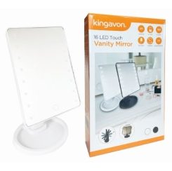 KINGAVON 16 LED Touch Vanity Mirror - White