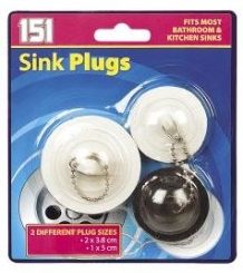 151 3 Pack of Sink Plugs
