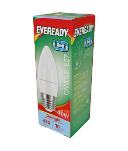 EVEREADY LED Candle 470lm Daylight E27 10,000Hrs