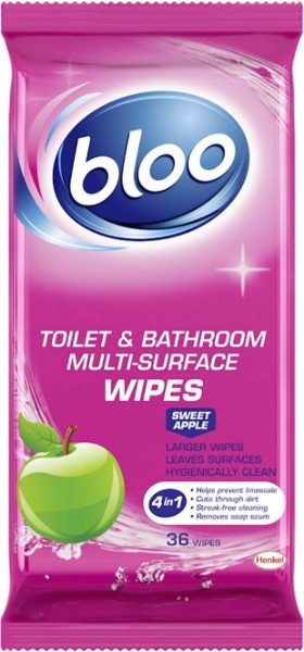 BLOO 'Apple' Toilet & Bathroom Wipes (36 Pack)