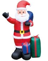 XMAS HAUS Inflatable Santa with Presents & LED Lights 150cm