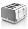 SWAN 4 Slice Retro Grey Toaster