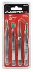 BLACKSPUR 4 Pack of Tweezers