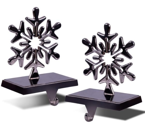 XMAS HAUS Set of 2 Stocking Holders Snowflakes