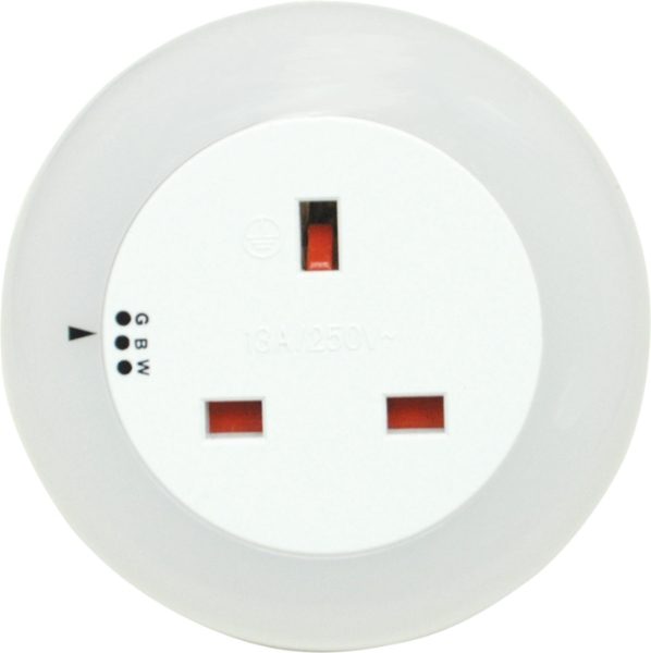 EAGLE Plug Through LED Nightlight 13a Socket