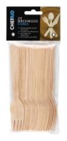 CHEF AID 24 Piece Birchwood Forks