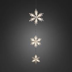KONST SMIDE 15 Acrylic Snowflakes Light Set with 15 W/W LED