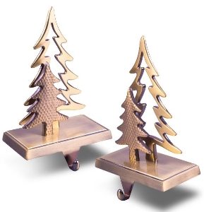 XMAS HAUS Set of 2 Stocking Holders Xmas Trees