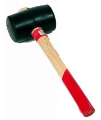 CRUSADER Rubber Mallet with Wooden Handle 16oz
