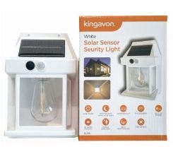 KINGAVON White Solar Sensor Security Light