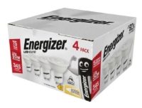 ENERGIZER LED GU10 350LM 36° WARM WHITE 4 PACK BOX dim