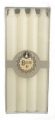 WAXWORKS 4 x 8" White Straight Candles
