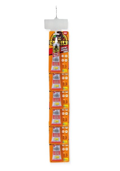 GORILLA 80ml Contact Adhesive Clip Strip Display Of 6