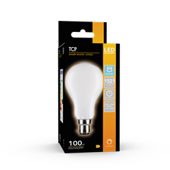 LED TCP GLS Filament 12w BC Frosted Dimmable 2700K