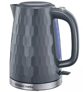 RUSSELL HOBBS 1.7L Textured Kettle Honeycomb 3KW - GREY