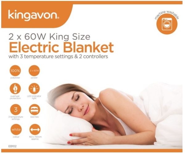 KINGAVON King Electric Blanket 160 x 150cm