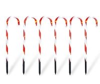 XMAS HAUS Outdoor LED Chistmas Candy Canes Set of 6