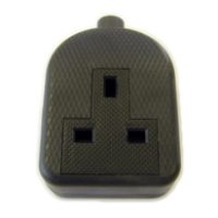  Gang Resilient Extension Socket BLACK (9432B)