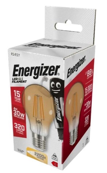 ENERGIZER FILAMENT GOLD LED GLS E27 BOX