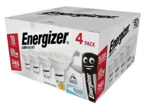 ENERGIZER LED GU10 370LM 36° DAYLIGHT 4 PACK  BOX dim