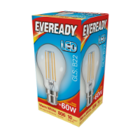 EVEREADY LED 806lm Clear GLS BC Filament